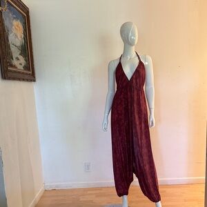 Chic Maroon Halter Jumpsuit
